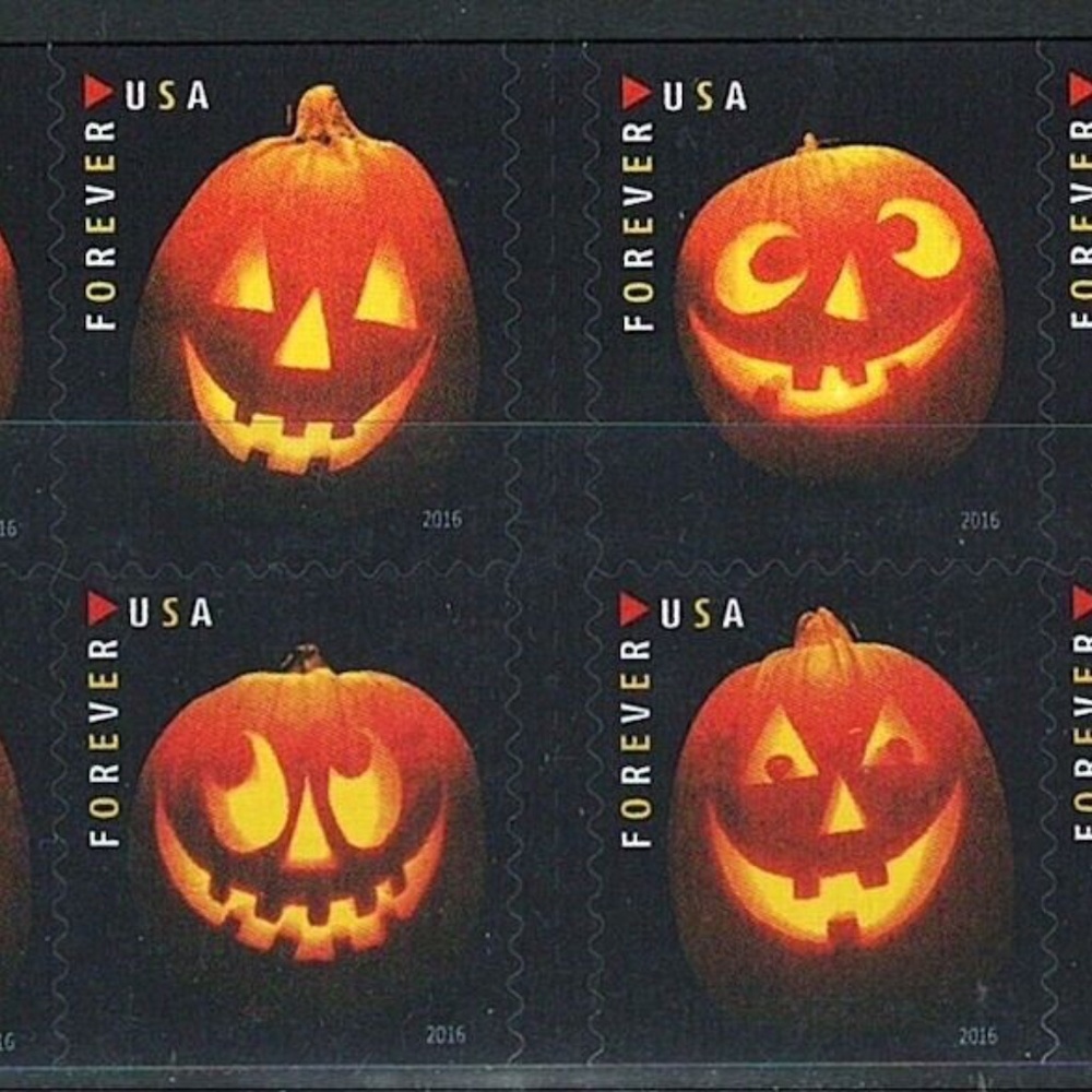 Mint US Jack o Lanterns Booklet Pane of 20 - Picture 3 of 3